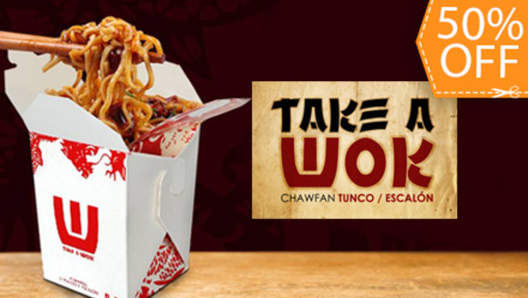 [Imagen:¡Paga $7 y Consume $14 en todo el Delicioso Menú de Take A Wok!]