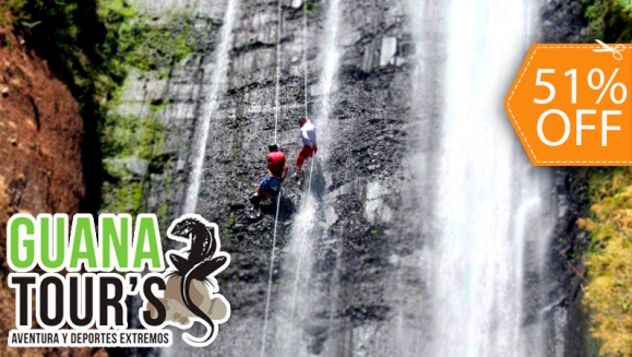 [Image: ¡Paga $17 en vez de $35 por Emocionante Tour de Canyoning con Caída de 90 metros en Cascada El Escuco, Sonsonate con Guanatours!m]