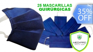 25 Mascarillas Quirúrgicas Reutilizables