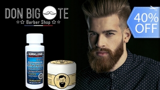 1 Frasco de Minoxidil + 1 Cera UV para Barba y Cabello