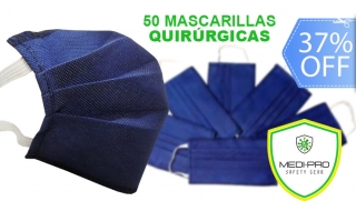 50 Mascarillas Quirúrgicas Reutilizables