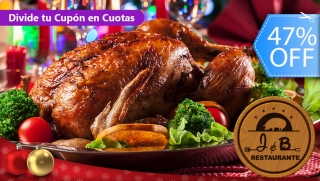 [Imagen:Banquete de Navidad o Año Nuevo con Pavo Horneado, Guarniciones y Más ¡Hasta para 12 Personas!]