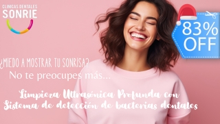 [Imagen:¡Clínicas Sonrie! Limpieza Dental Ultrasónica Profunda, Detección de Bacterias, Desmanchado y Más.]
