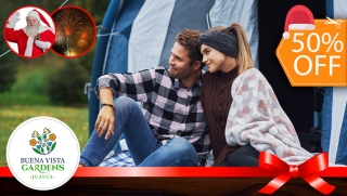 [Imagen:¡Evento 16 de Diciembre! Camping para 2 con Show Navideño con Fuegos Artificiales + 2 Desayunos y 2 Cenas.]