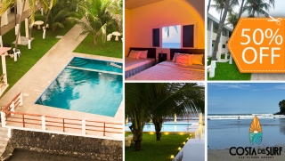 [Image: Hotel Costa Surf: 1 Noche para 4 Personas + Desayunom]