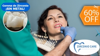 [Image: Corona Dental de Zirconio + Limpieza Dental + 2 Sellantes + Evaluaciónm]