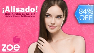 [Image: Alisado de Uva Keratina a Elección entre 24K Gold o Cherry &amp; Chocolate y Másm]