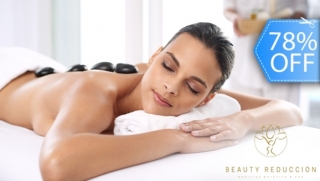 [Image: Masaje Completo con Aceite de Coco + Piedras Calientes + Aromaterapia + Bebida Calientem]