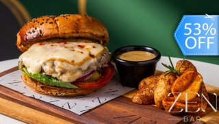 [Image: ¡Combo para Compartir! 2 Hamburguesas o 2 Sandwiches + 2 Sodas o 2 Cervezas + Papas Fritasm]