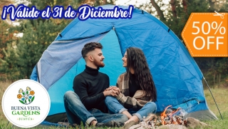 [Image: Camping al Aire Libre para 2 en Buena Vista Gardens (31 de Diciembre) + 2 Cenasm]