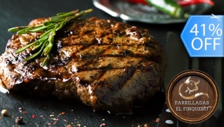 [Image: ¡Especial de San Valentin! Menú de Parrillada para 2: Lomito, Chorizo, Guarniciones, Bebida, Postre y Más.m]