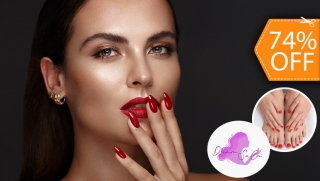 [Image: Pedicure + Manicure + Esmaltado Permanente + Lavado de Cabello + Planchado + Depilación de Cejas o Bozom]