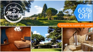 [Image: Romántica Estadía en Cabaña con Chimenea y Tina + Desayunosm]
