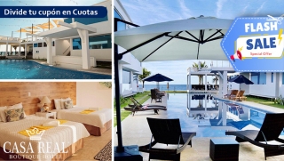 [Image: ¡FLASH SALE en Casa Real Boutique Monterrico! Estadía Para Hasta 4 Personas, Playa Privada, Piscina y Másm]