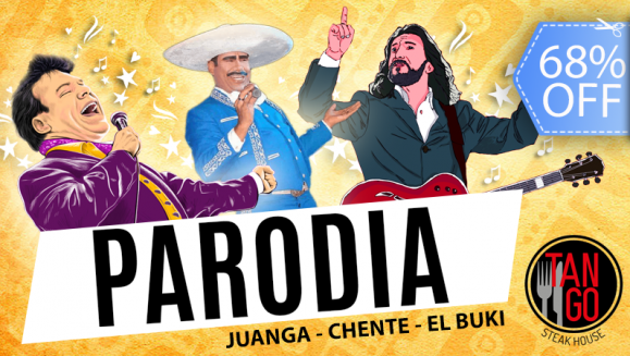 [Image: ¡Paga Q99 en lugar de Q310 por 2 Entradas a Show de Parodia + 2 Cervezas, Copas de Vino o Bebidas Naturales + 1 Entrada de Carpaccio!m]