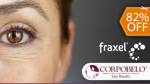 [Image: ¡Paga $99 en Lugar de $535 por Sesión de Láser FRAXEL para Reducción Extrema de Arrugas en el Contorno de Ojos + Facial de Hidratación + Máscara de Luz LED Antiacné o Antienvejecimiento!m]