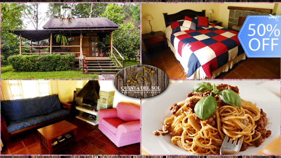 [Image: ¡Inolvidable Estadía de Pareja! ¡Paga Q599 en vez de Q1,200 por Estadía para 2 Personas en Cabaña Jr. Equipada con Sala, Comedor, Chimenea y Balcón + 2 Cenas a Elección con Bebida y Postre + 2 Desayunos + Impuestos!m]