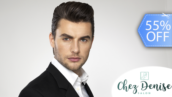 [Image: ¡Paga Q49 en lugar de Q110 por Corte Personalizado para Caballero + Lavado Spa y Peinado con Cera American Crew + Bebida!m]