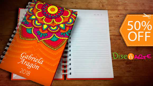 [Image: ¡Paga $6.50 en Lugar de $13 por Agenda 2018 Tipo Notebook Personalizada!m]