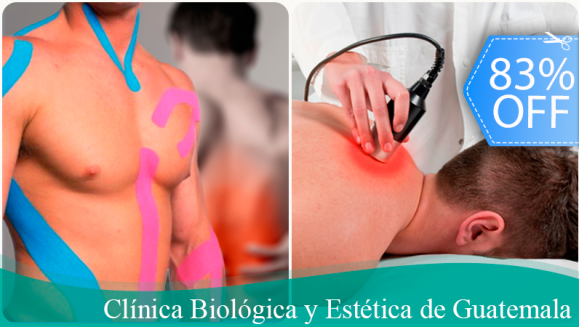 [Image: ¡Paga Q95 en vez de Q550 por Terapia contra Dolores con: 1 Sesión de Fisioterapia Láser + 1 Sesión de Terapia Manual Ortopédica o Vendaje Neuro Muscular + Aplicación de Vitamina D o Complejo B o Aplicación de Bálsamos!m]