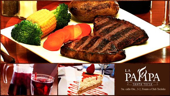 [Image: ¡Paga $35 en Lugar de $52.90 por 2 Platos con 8 Onzas de Puyazo + Guarniciones de Papa al Horno y Vegetales al Vapor + 1 Jarra de Sangría + 2 Postres!m]