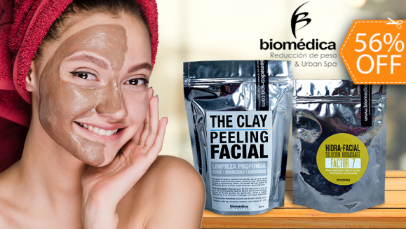 [Imagen:¡Hasta 6 Meses de Tratamiento Facial! ¡Paga $35 en Vez de $80 por Peeling para Uso en Casa Marca “The Clay” para Eliminar Acné, Manchas, Estrías, Puntos Negros, Cicatrices, Ojeras y Arrugas + Hidra Facial!]