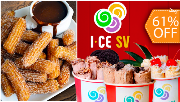 [Image: ¡Paga $5.50 en Lugar de $14 por 2 Ice Cream Rolls (Rollitos de Helado Medianos) + 2 Ordenes de Churros Españoles + 2 Bebidas a Elección!m]