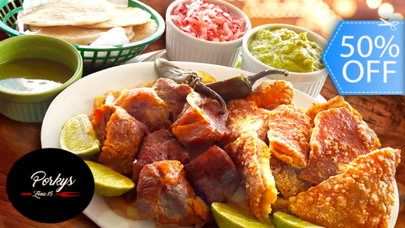 [Image: ¡Paga Q125 en lugar de Q250 por 1/2 Libra de Costillas + 1/2 Libra de Carnitas + 1/2 Libra de Chicharrones + Guacamol + Picado de Rábano + 12 Tortillas + 3 Cervezas de Barril, Micheladas o Gaseosas!m]