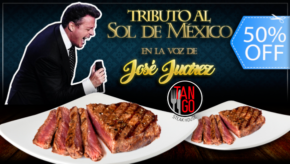 [Image: ¡Paga Q180 en lugar de Q360 por Cena Show que Incluye: 2 Entradas al Tributo al Sol de México Luis Miguel + 2 Platos de Lomito, Papa Horneada y Ensalada + 2 Bebidas Naturales!m]
