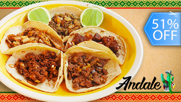 [Image: ¡Paga Q49 en lugar de Q100 por Taquiza para 2 que Incluye: 3 Tacos al Pastor, 3 de Pollo, 2 de Chorizo y 2 de Longaniza + Bar de Salsas + 1 Pichel de Agua Fresca!m]