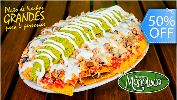 [Image: ¡Paga Q99 en lugar de Q198 por 1 Plato de los Mundialmente Famosos “Nachos Monoloco” para 4 Personas: Vegetarianos, Pollo, Lomito o Mixtos + 2 Coronitas!m]