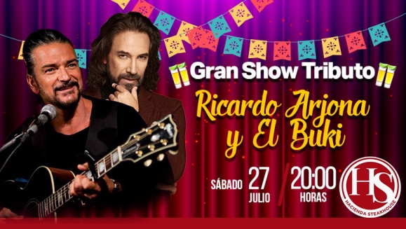 [Image: ¡Paga Q130 en lugar de Q345 por 4 Entradas para Disfrutar de los Shows Musicales con Tributo a Vicente Fernández, Ana Gabriel, Ricardo Arjona o El Buki + 1 Pichel de Cerveza de Barril + 1 Carpaccio de Lomito para Compartir!m]