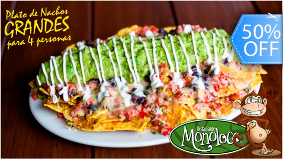 [Image: ¡Nachos Monoloco! ¡Paga Q99 en lugar de Q198 por Plato de “Nachos Monoloco” de Pollo o Vegetarianos para 4 Personas + 2 Gaseosas!m]