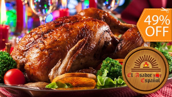 [Image: ¡Paga $90 en Lugar de $175 por Banquete Navideño a Elección entre: Pavo Horneado de 12-13 Lbs o Lomo Relleno de 9-10 Lbs o Paella Valenciana para 12 Personas!m]
