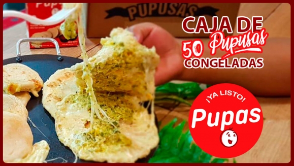 [Image: ¡Paga $25 en Lugar de $50 por Caja de 50 Pupusas Grandes Congeladas + 1 Espátula!m]