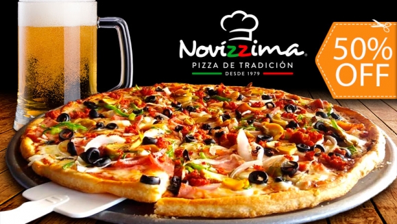[Imagen:¡Paga $10 y Consume $20 en Todo el Menú de Novizzima Pizza!]