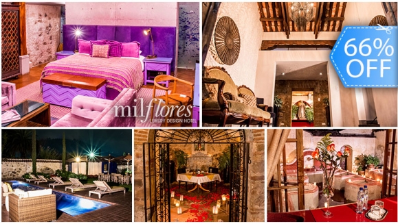 Image of Mil Flores Luxury Hotel: Estadía 5 Estrellas en Antigua, Suite Temática de Lujo, Jacuzzi, Piscina y Más. 