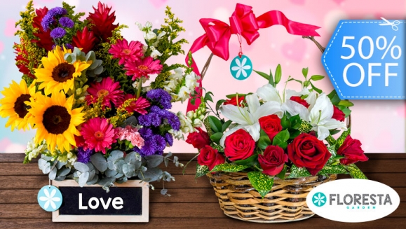 [Imagen:¡Paga Q249 en lugar de Q500 por Arreglo Floral a Elección entre: Country Love (10 Rosas) o Spring Love (5 Gerberas y 3 Girasoles)!]