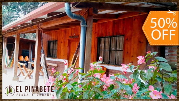 [Image: ¡Paga $85 en Lugar de $170 por Estadía de 1 Noche en Cabaña para 6 Personas + 6 Desayunos + Tour en El Bosque + Fogata Nocturna + Uso de 4 Bicicletas y Más!m]
