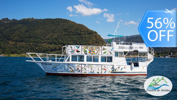 [Imagen:¡Paga Q199 en lugar de Q450 por Tour Guiado para 1 Persona en El Crucero de Atitlán: Recorrido por el Lago + Visita Guiada a San Juan La Laguna + Almuerzo a la Carta!]