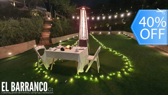 [Image: ¡Paga Q389 en Lugar de Q650 por Cena Romántica en Jardín que Incluye: 2 Platos de Pasta a Elección + 1 Botella de Vino + 2 Postres + 2 Cafés + Mesa con Decoración + Calentador de Ambiente + Mini Sesión de Fotos Profesionales + 3 Fotos Digitales!m]