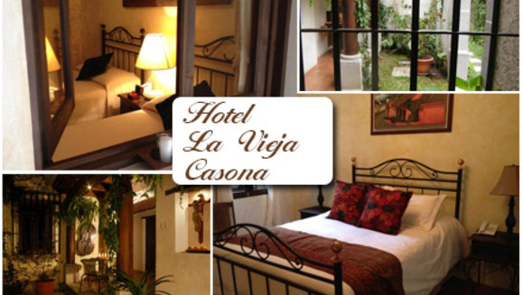 [Image: ¡Paga Q480 en lugar de Q973 por hospedaje para dos personas en habitación doble + 2 desayunos + botella de vino y plato de quesos en Hotel La Vieja Casona, La Antigua Guatemala!m]