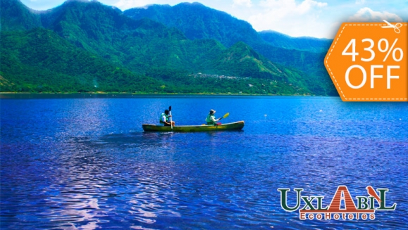 [Imagen:¡Paga $155 en lugar de $273 por Estadía de 3 Días y 2 Noches para 2 Personas en el Lago de Atitlán: Habitación Doble + 4 Desayunos a la Carta + Tour en Crucero + Uso Ilimitado de Kayaks!]