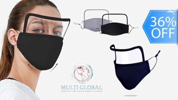 [Image: ¡Paga Q35 en Lugar de Q55 por Mascarilla Reusable con Filtro PM 2.5, Protector de Ojos y Cinta Ajustable al Rostro!m]