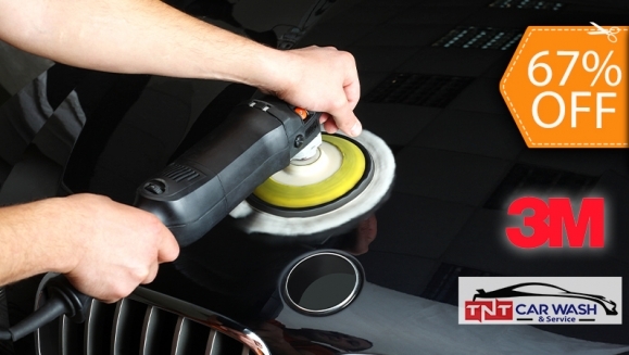 [Image: ¡Paga $20 en Lugar de $60 por Pulido de Pintura con: Aplicación de Rubbing 3M + Encerado a Máquina 3M + Car Wash!m]