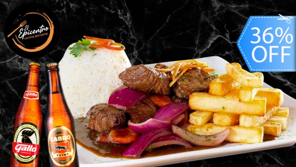 [Image: ¡Paga Q89 en Lugar de Q140 por Combo Personal Peruano de Lomo Saltado con Arroz Blanco y Papas Fritas + 1 Cerveza, Gaseosa o Bebida Natural!m]