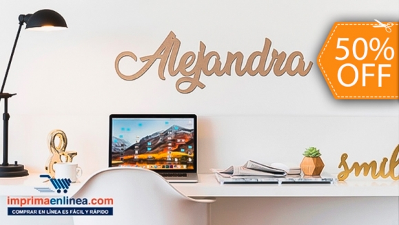 [Image: ¡Paga $7 en Lugar de $14 por Letras Personalizadas (hasta 1 m de Ancho y 25 cm de alto) Fabricadas en MDF (Imitación de Madera)!m]