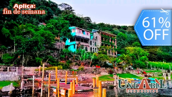 [Image: ¡Fin de Semana en El Lago! ¡Paga Q699 en Lugar de Q1,800 por Estadía de 3 Días y 2 Noches para 2 Adultos en el Lago de Atitlán: Habitación Doble + 4 Desayunos + Uso Ilimitado de Kayaks + Impuestos Incluidos!m]