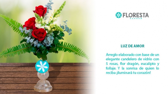 [Image: ¡Paga Q125 en lugar de Q250 por Detalle Floral a Elección entre: Luz de Amor (5 rosas sobre candelero de cristal) o Caja de Rosas (5 rosas en caja de madera rustica)!m]