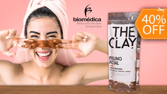 [Image: ¡Hasta 6 Meses de Tratamiento! ¡Paga $15 en Vez de $25 por Peeling Facial para Uso en Casa Marca “The Clay” para Eliminar Acné, Manchas, Estrías, Puntos Negros, Cicatrices, Ojeras y Arrugas!m]